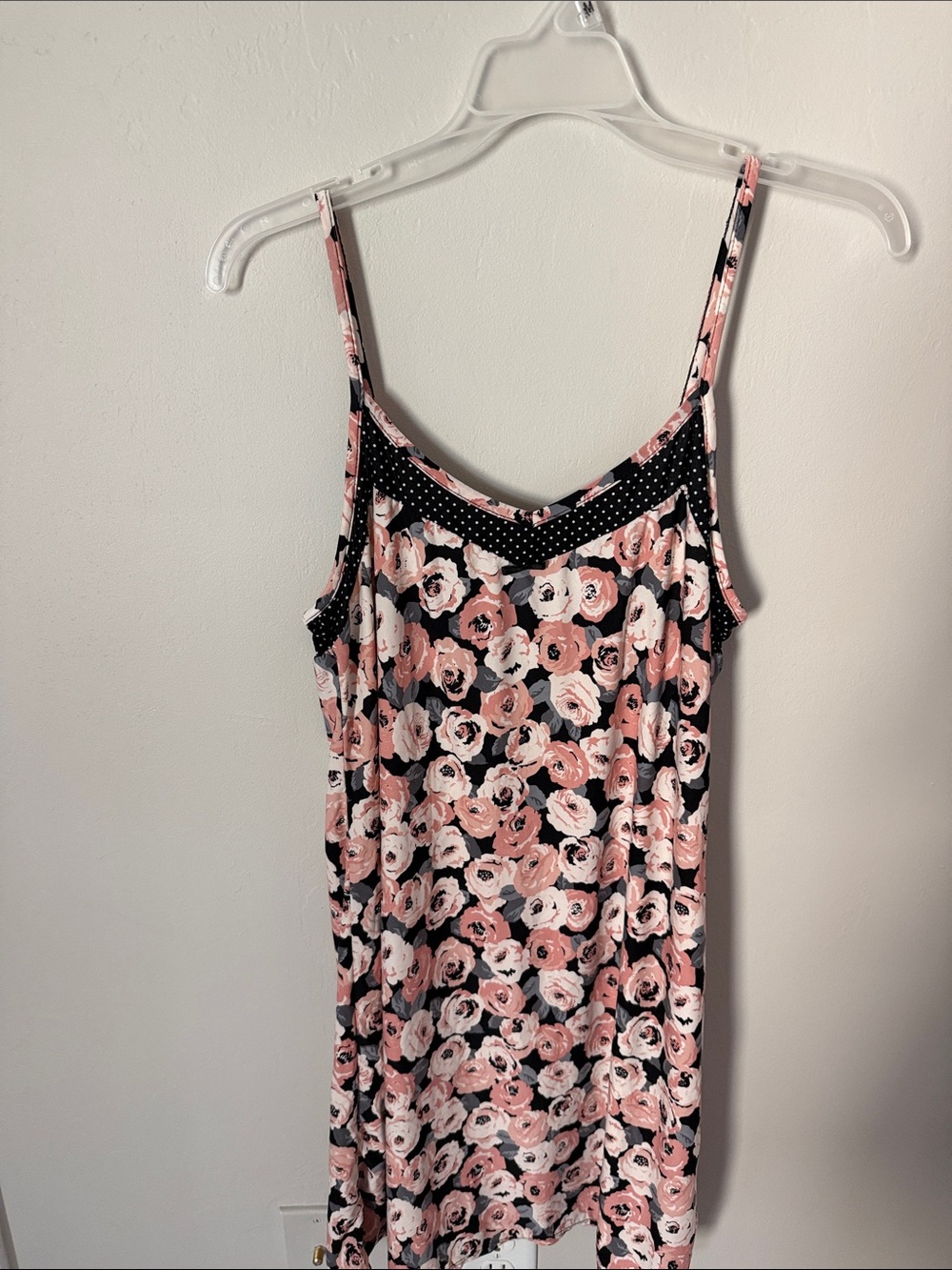 Marilyn Monroe Pink and Black Floral Spaghetti Strap Dress